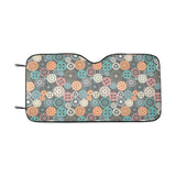 Gear Pattern Print Design 05 Car Sun Shade