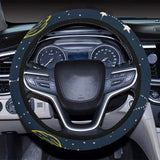 space pattern with planets, comets, constellations Car Steering Wheel Cover