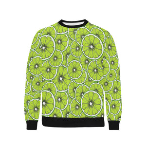 Slices of Lime design pattern Men's Crew Neck Sweatshirt