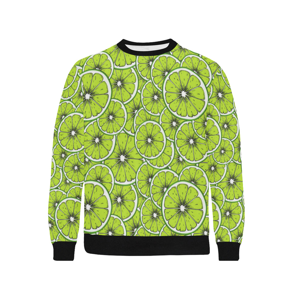 Slices of Lime design pattern Men's Crew Neck Sweatshirt