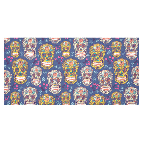 Sugar skull flower pattern Tablecloth