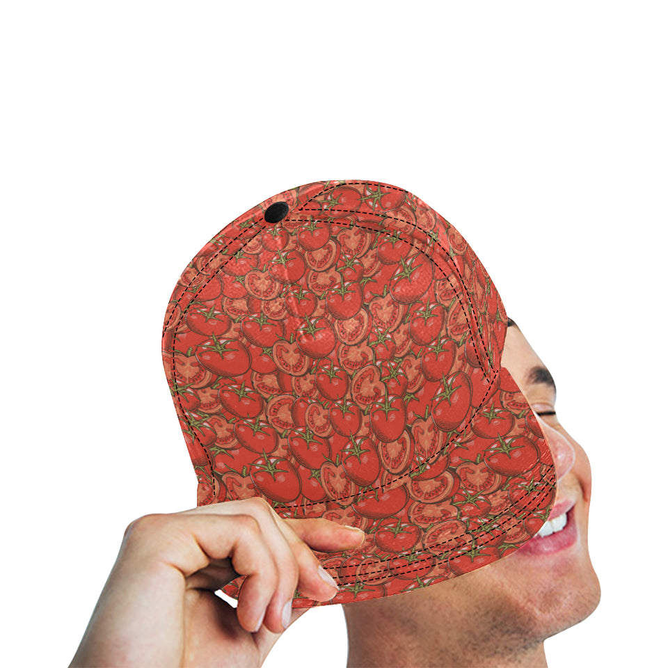 Red Tomato Pattern All Over Print Snapback Cap