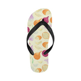 Onion garlic white red pattern Unisex Flip Flops