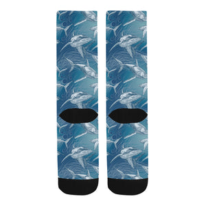 Shark hand drawn Crew Socks