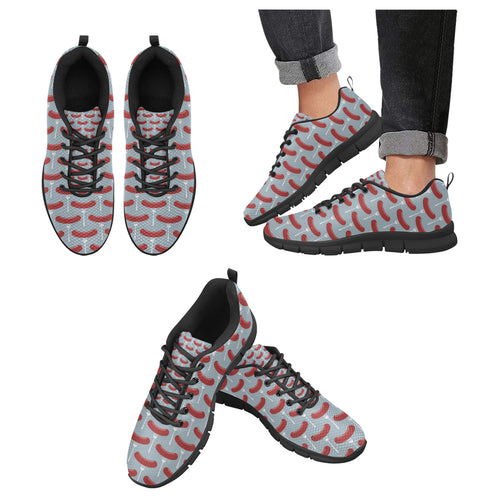 Sausage Pattern Print Design 02 Men's Breathable Sneakers ( Model 055)