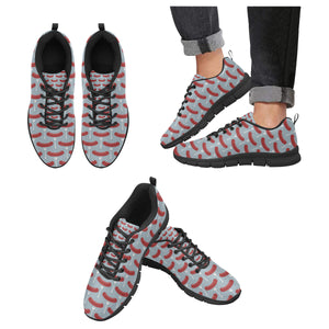 Sausage Pattern Print Design 02 Men's Breathable Sneakers ( Model 055)
