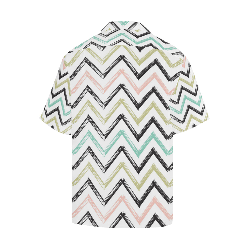 zigzag  chevron paint pattern Men's All Over Print Hawaiian Shirt