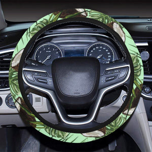 Coconut Pattern Print Design 02 Car Steering Wheel Cover
