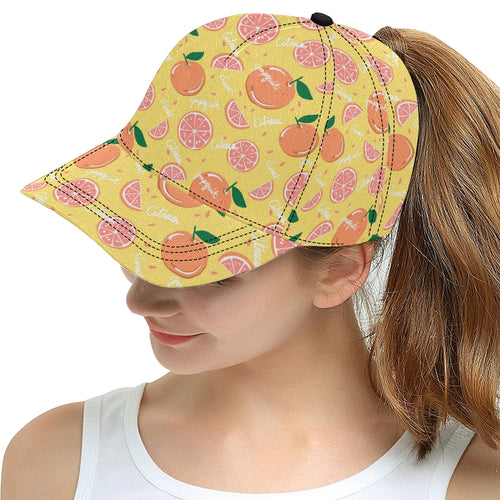 Grapefruit yellow background All Over Print Snapback Cap