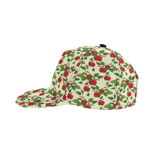 Red apples leaves pattern All Over Print Snapback Cap