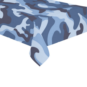 Blue camouflage pattern Tablecloth