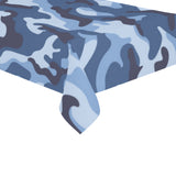 Blue camouflage pattern Tablecloth