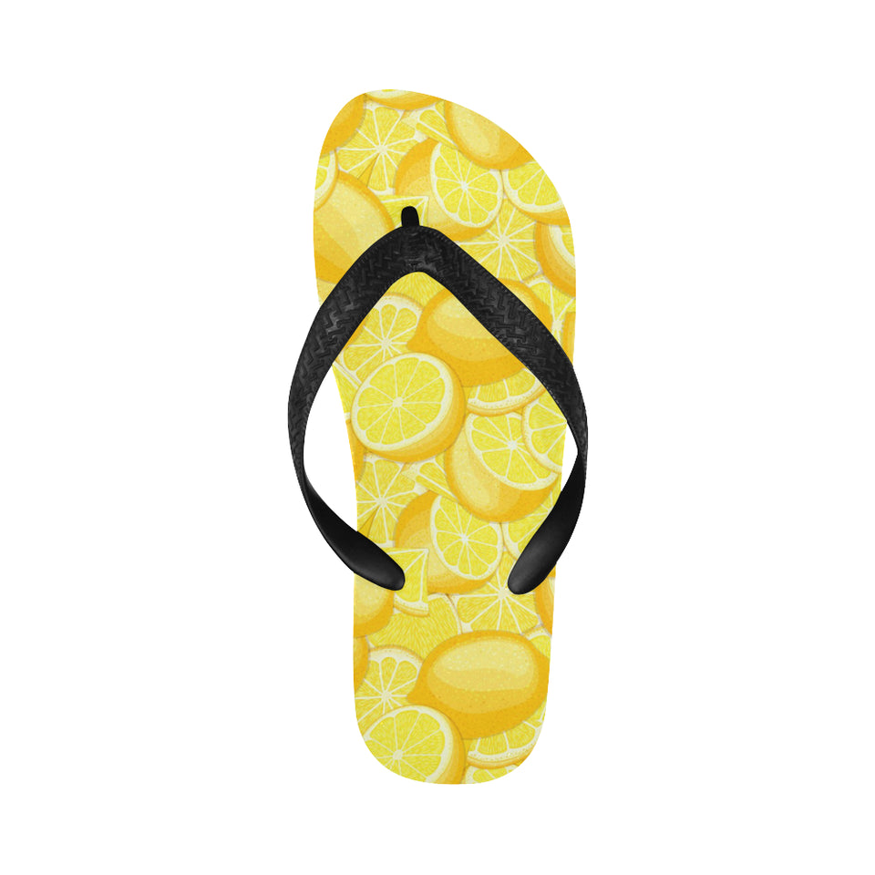 lemon pattern Unisex Flip Flops