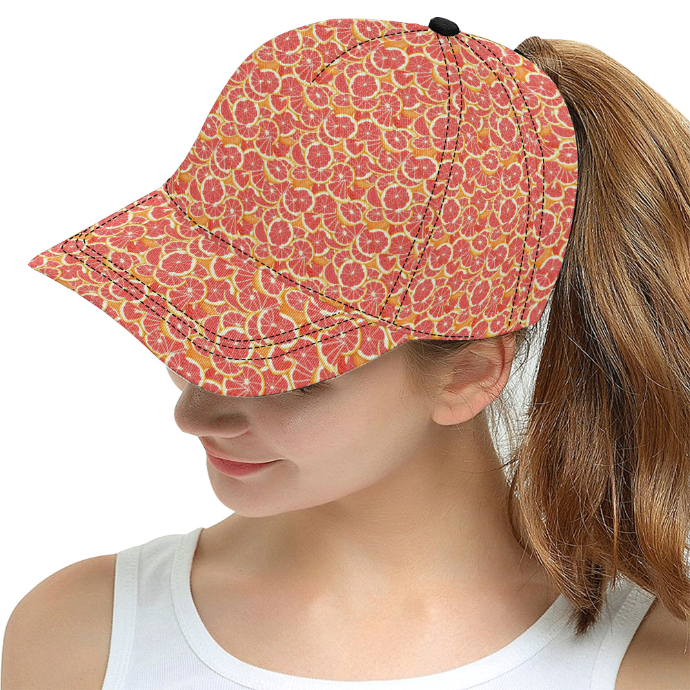 Tropical grapefruit pattern All Over Print Snapback Cap