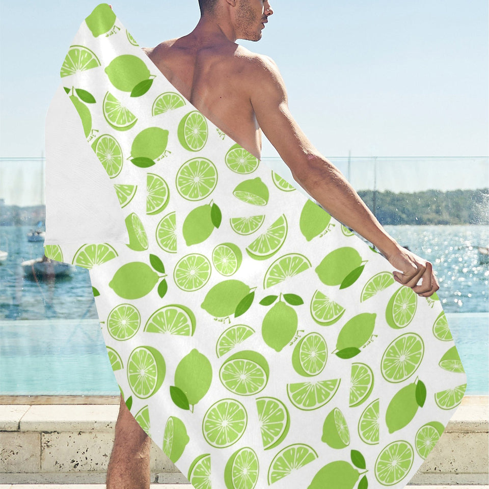Lime design pattern Beach Towel