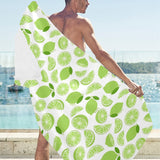 Lime design pattern Beach Towel