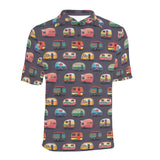 Camper Van Pattern Print Design 02 Men's All Over Print Polo Shirt