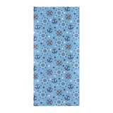 Anchors rudder compass star nautical pattern Beach Towel