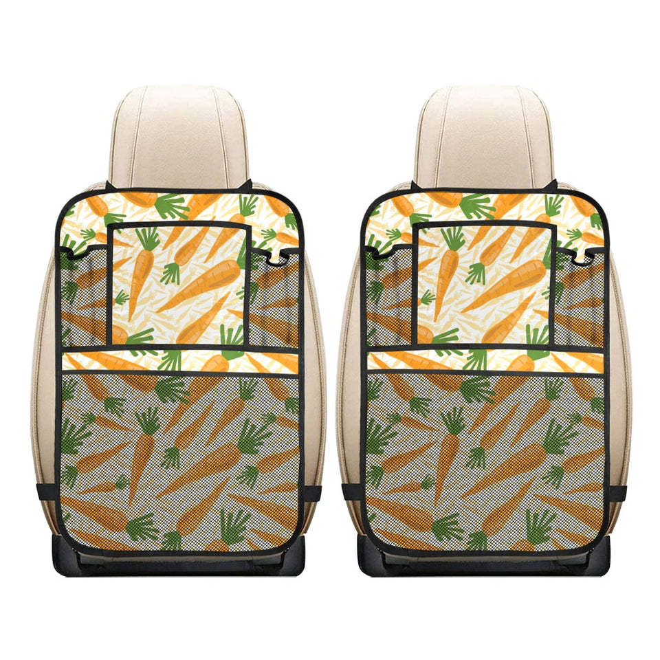 Carrot Pattern Print Design 01 Car Seat Back Organizer