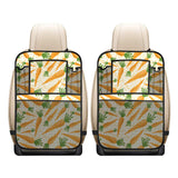Carrot Pattern Print Design 01 Car Seat Back Organizer