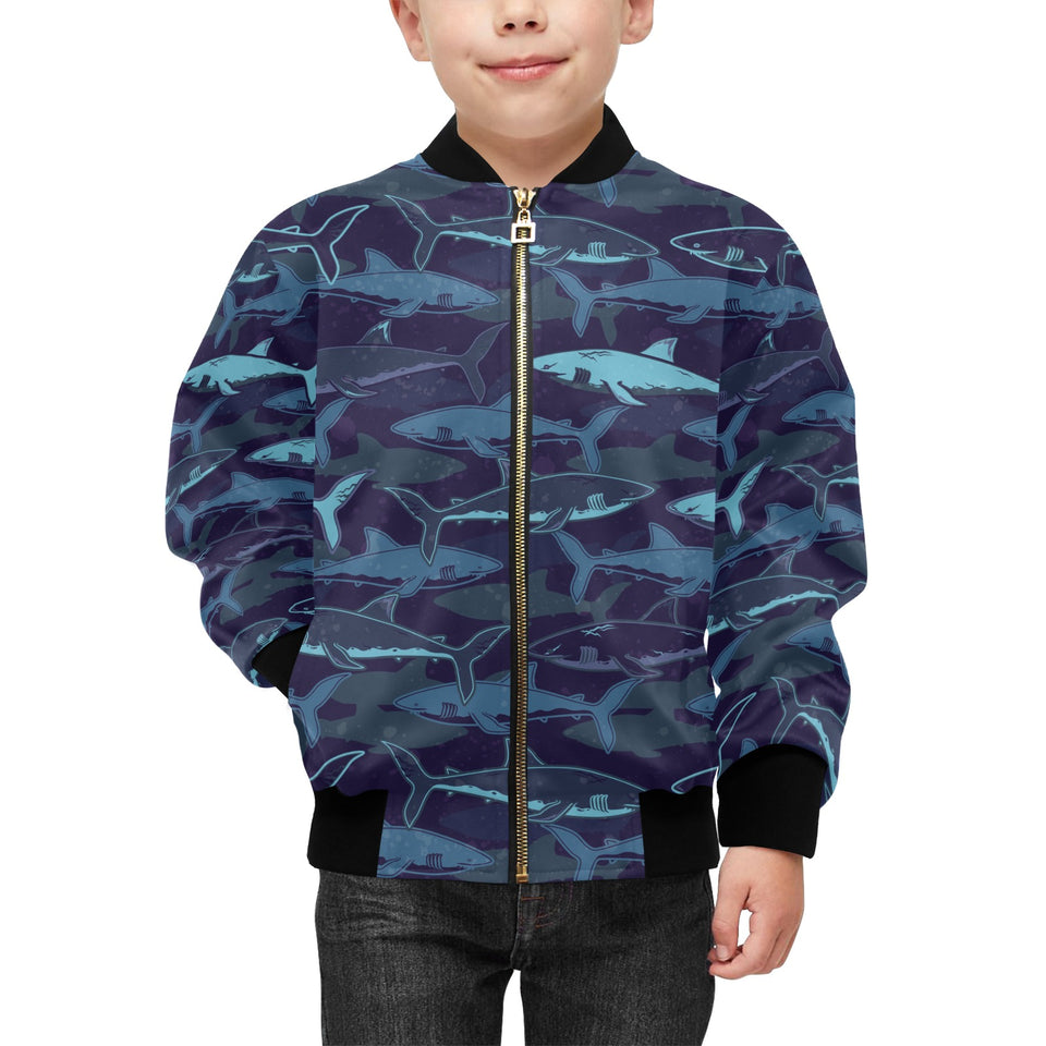 Shark pattern Kids' Boys' Girls' Bomber Jacket