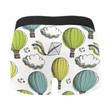 Hot Air Balloon Bird Cloud Pattern Men's All Over Print Boxer Briefs Men's Underwear