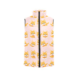 Cute shiba inu dog pattern Women's Padded Vest
