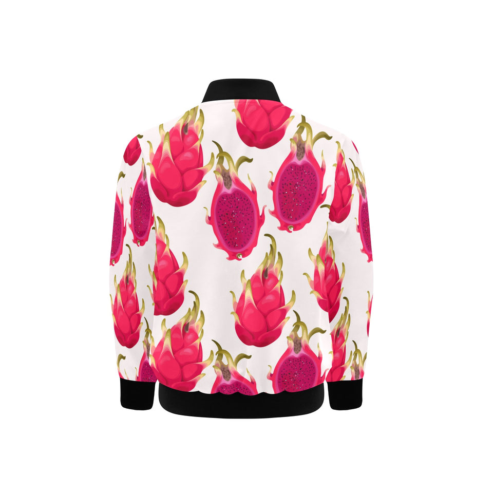 dragon fruits design pattern Kids' Boys' Girls' Bomber Jacket