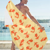 Goldfish Pattern Print Design 02 Beach Towel