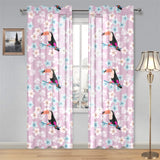Beautiful toucan flower leaves Gauze Curtain