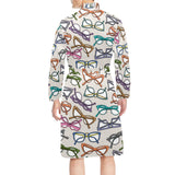 Sun Glasses Pattern Print Design 01 Men's Long Sleeve Belted Night Robe