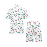 Candy design pattern Men's V-Neck Short Pajama Set