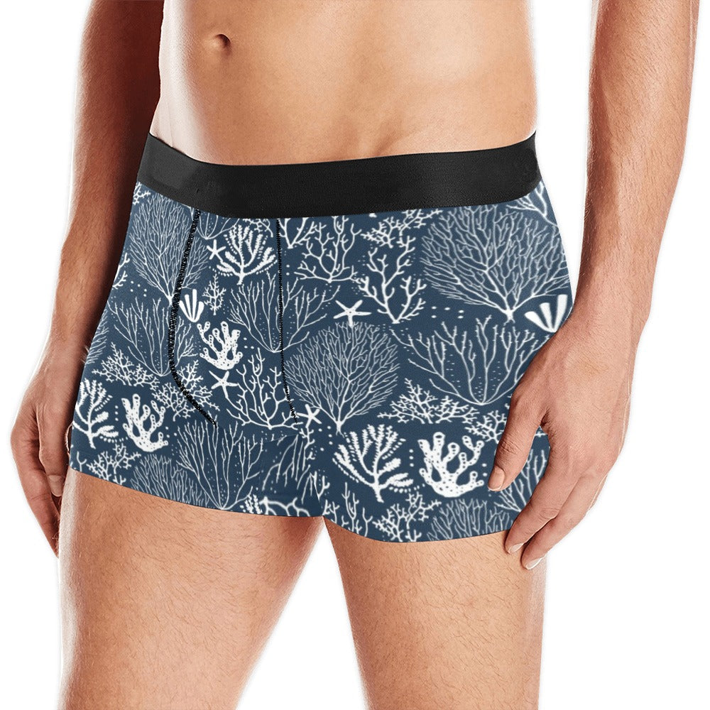 Coral Reef Pattern Print Design 05 Men's All Over Print Boxer Briefs Men's Underwear