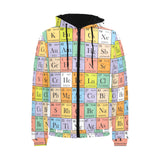 Chemistry Periodic Table Pattern Print Design 01 Men's Padded Hooded Jacket