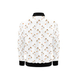 Jack Russel Pattern Print Design 05 Kids' Boys' Girls' Bomber Jacket