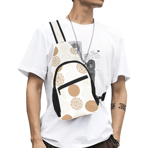 Gold Texture mushroom pattern All Over Print Chest Bag