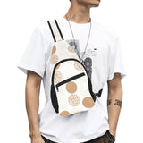 Gold Texture mushroom pattern All Over Print Chest Bag