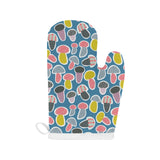 Colorful mushroom design pattern Heat Resistant Oven Mitts