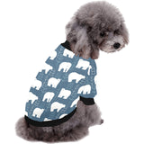 polar bear mother her child pattern All Over Print Pet Dog Round Neck Fuzzy Shirt