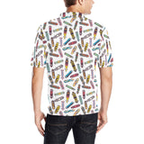 Skate Board Pattern Print Design 05 Men's All Over Print Polo Shirt