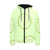 Cucumber pattern Men's Padded Hooded Jacket