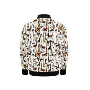 Giraffe Pattern Print Design 05 Kids' Boys' Girls' Bomber Jacket