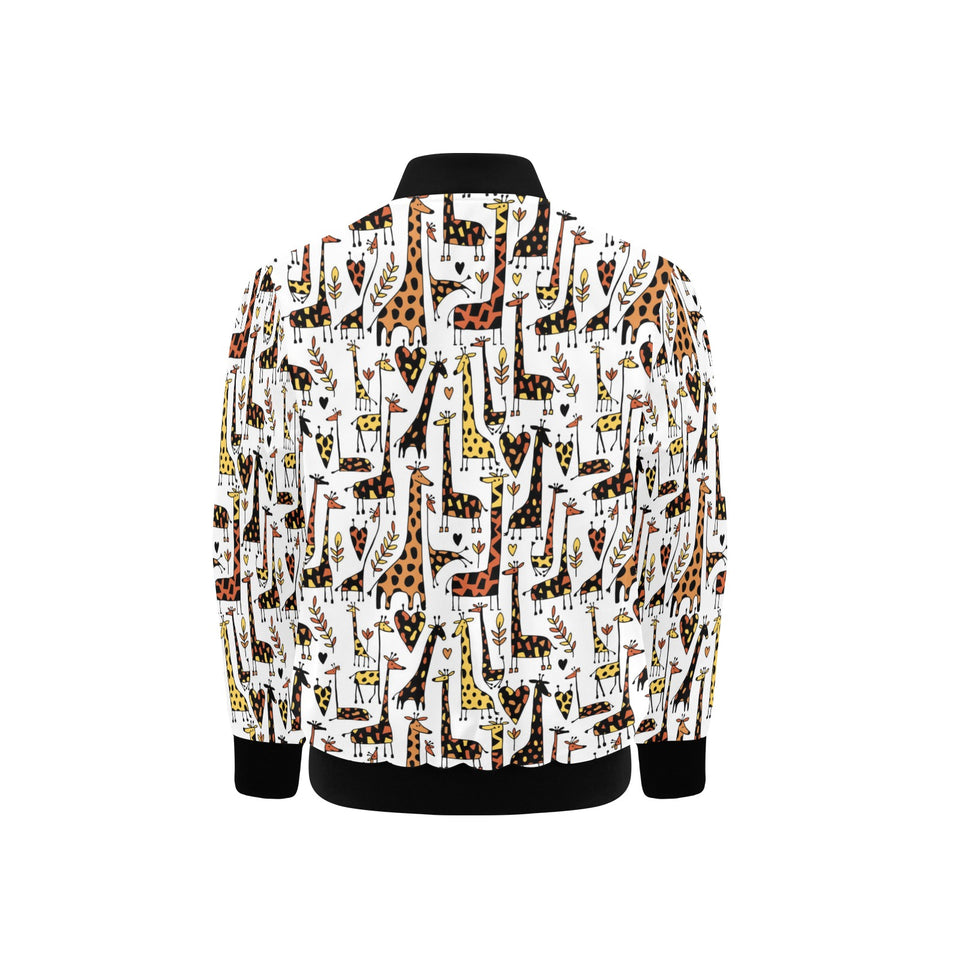 Giraffe Pattern Print Design 05 Kids' Boys' Girls' Bomber Jacket
