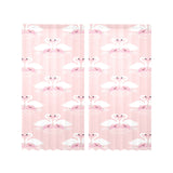 White swan and flower love pattern Gauze Curtain