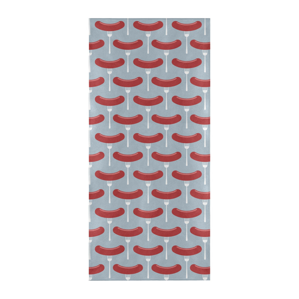 Sausage Pattern Print Design 02 Beach Towel
