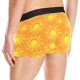 Sun orange background Men's All Over Print Boxer Briefs Men's Underwear