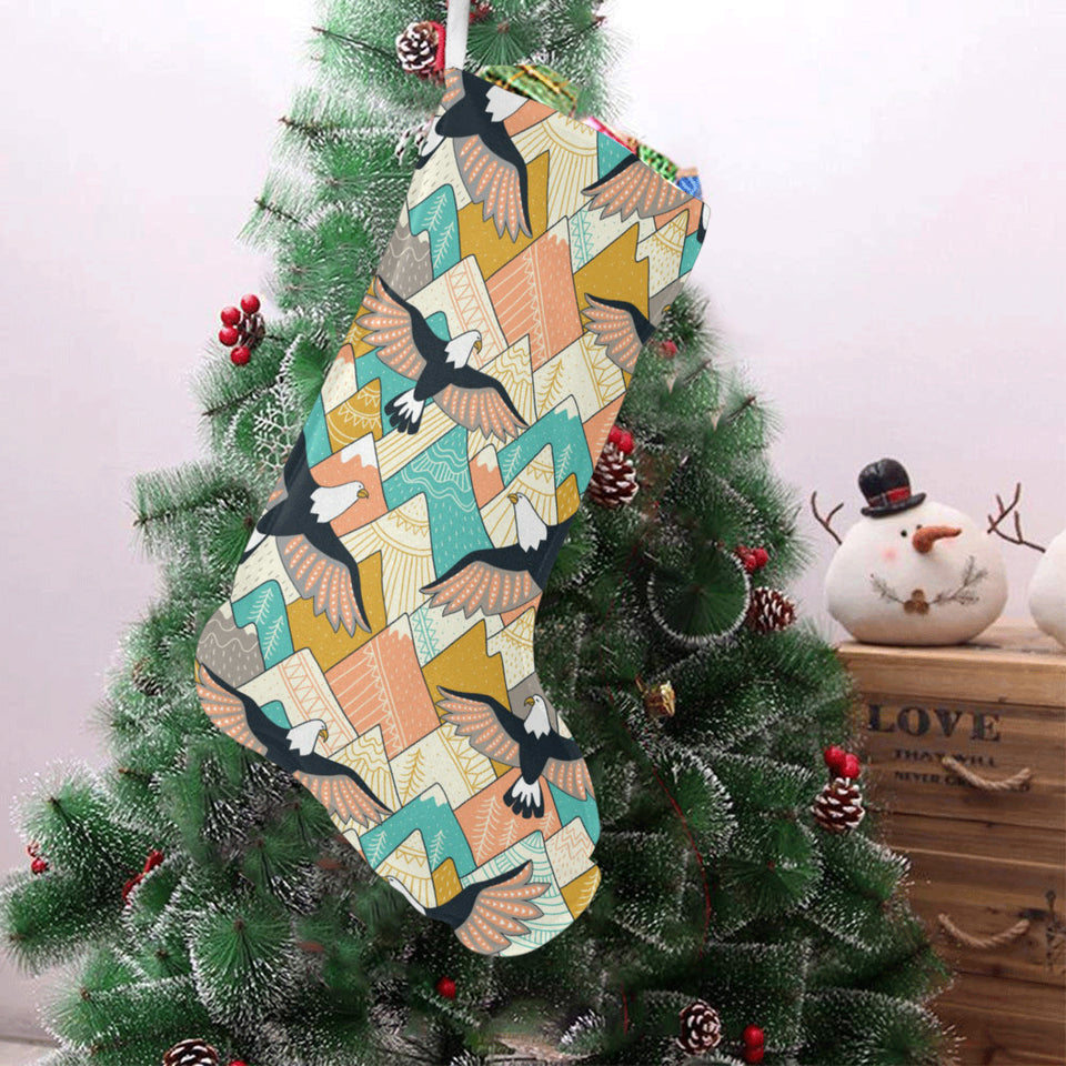 Eagle Pattern Print Design 02 Christmas Stocking