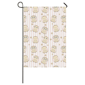 cute owl leaf House Flag Garden Flag