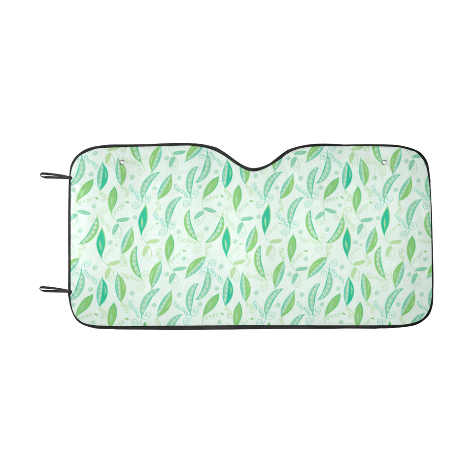 Green Peas Pattern Print Design 01 Car Sun Shade