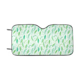 Green Peas Pattern Print Design 01 Car Sun Shade